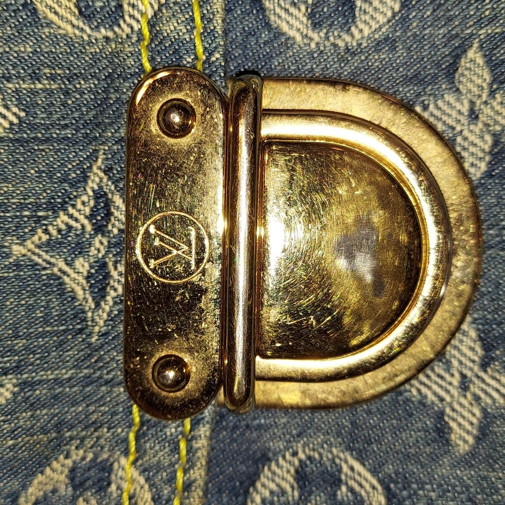 🔥🔥LOUIS VUITTON BLUE DENIM SAC PLAT - Picture 15 of 15